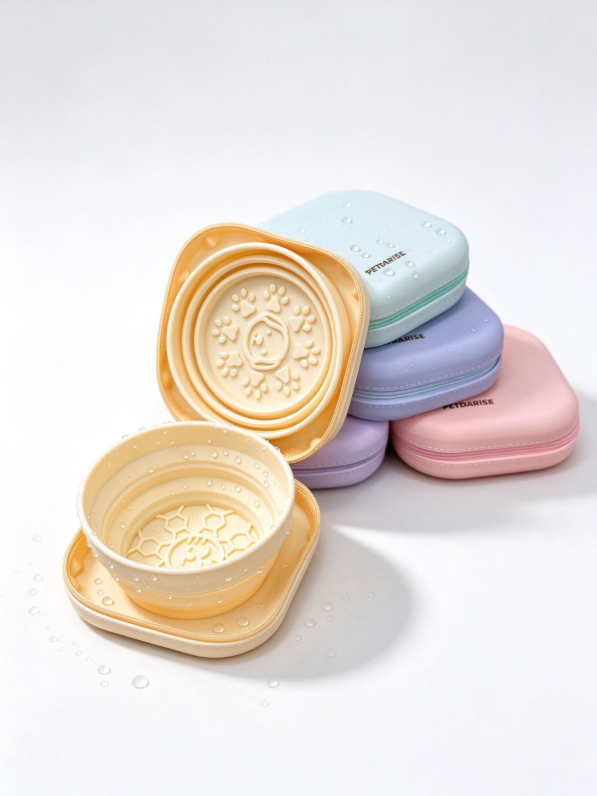 Macaron Travel Foldable Silicone Pet Bowl