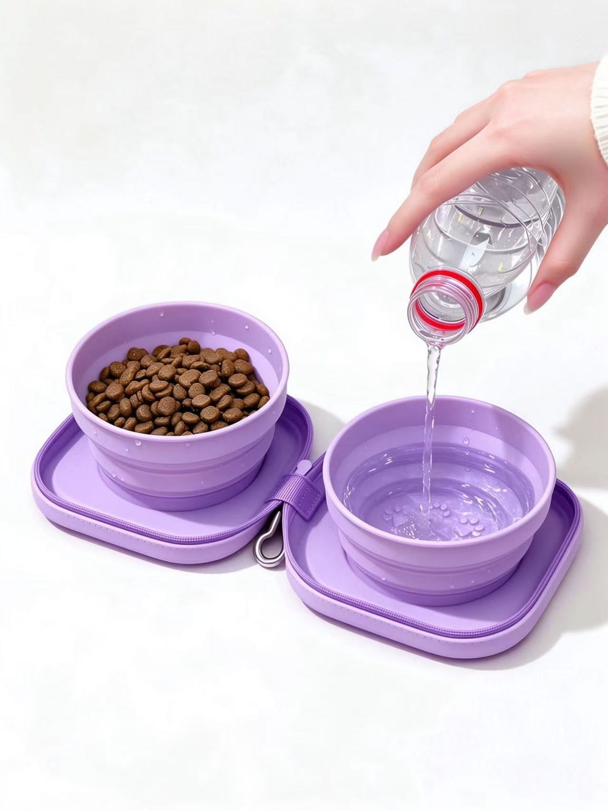 Macaron Travel Foldable Silicone Pet Bowl