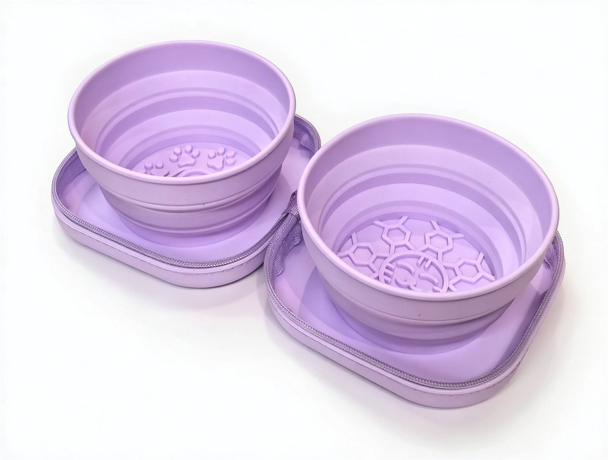 Macaron Travel Foldable Silicone Pet Bowl
